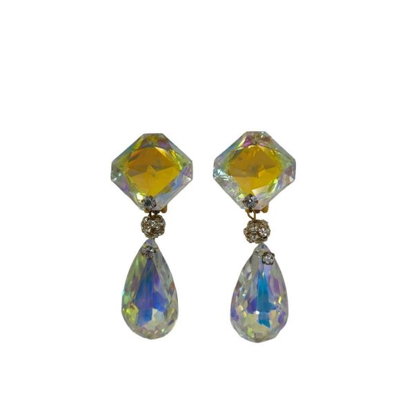 Deadstock Swarovski Crystal Dangle Earrings by Susan Stefani | Crystalare Design - Picture 3 of 7